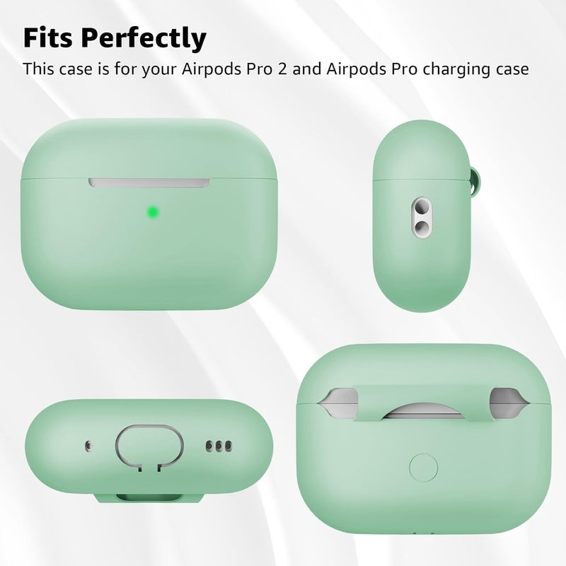 Tandoler Compatible with Airpods Pro 2 Case, Soft Silicone Skin Cover Protective Cases with Cleaner kit and Lanyard Compatible for AirPod Pro 2nd Generation, Front LED Visible - Yaskawa Qing - Image 5